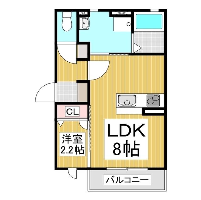 メゾン・ド・ショコラ(1LDK/1階)の間取り写真