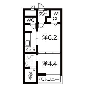 プリムラ(2K/2階)の間取り写真