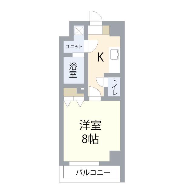 ヴィガラスT(1K/2階)の間取り写真