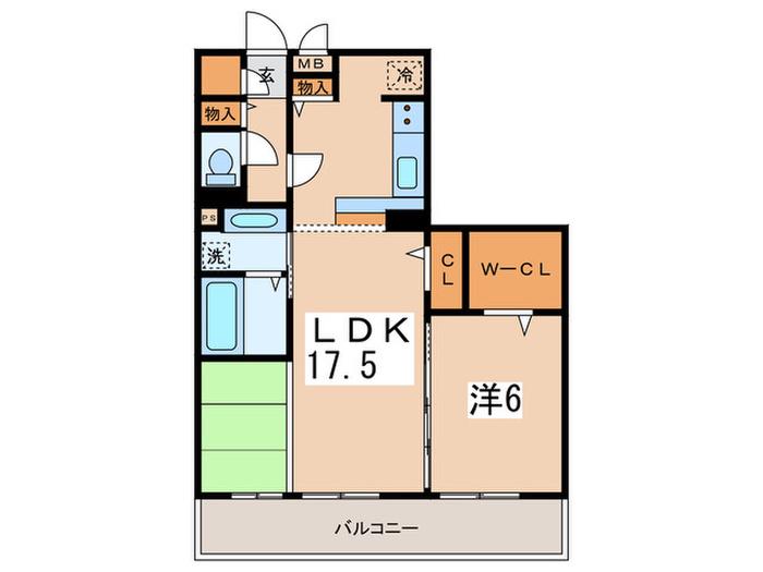 セント レジデンス(1LDK/3階)の間取り写真