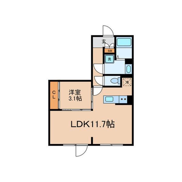 GRAN PASEO 三軒茶屋(1LDK/4階)の間取り写真