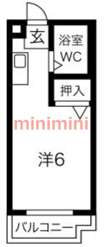 松ヶ丘エンビイマンション(1K/4階)の間取り写真