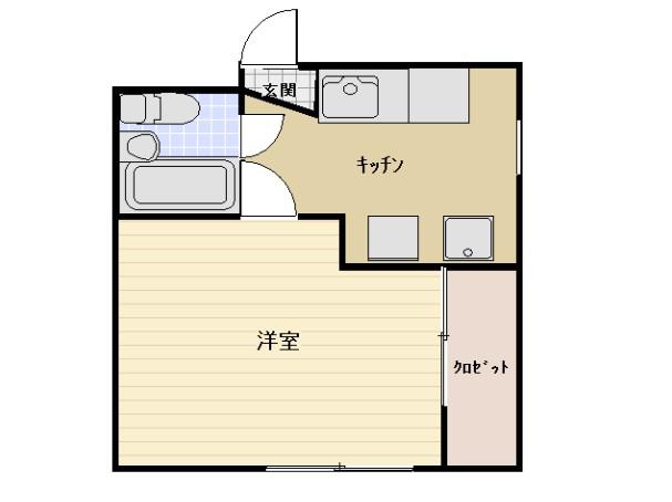 サントピア(1K/3階)の間取り写真