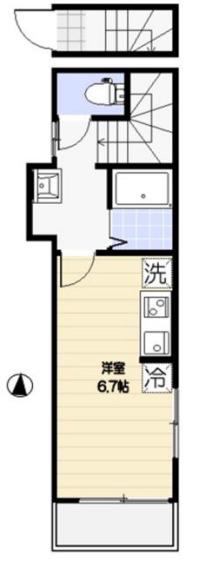 アイコート代々木(ワンルーム/2階)の間取り写真