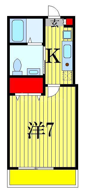ピアンタ鬼越(1K/2階)の間取り写真