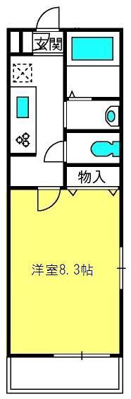 A-STYLE(1K/1階)の間取り写真