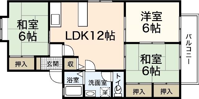 アネックス宮内(3LDK/2階)の間取り写真