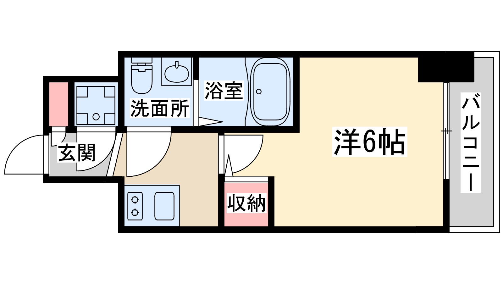 エスリード大阪梅田リュクス(1K/10階)の間取り写真