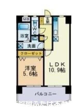 M・ソレイユ(1LDK/5階)の間取り写真