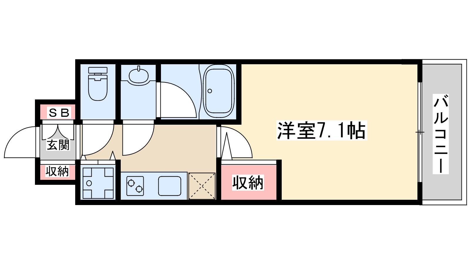 スプランディッド新大阪Ⅴ(1K/5階)の間取り写真