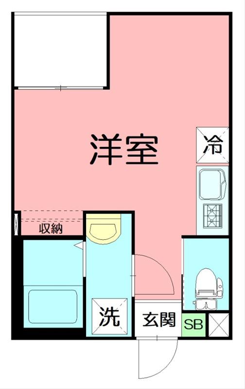 ユリシス(ワンルーム/2階)の間取り写真