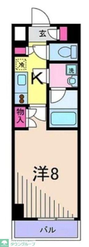 アルテカーサアリビエ綾瀬(1K/5階)の間取り写真
