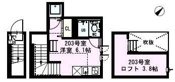 DUPLEST千川(ワンルーム/2階)の間取り写真
