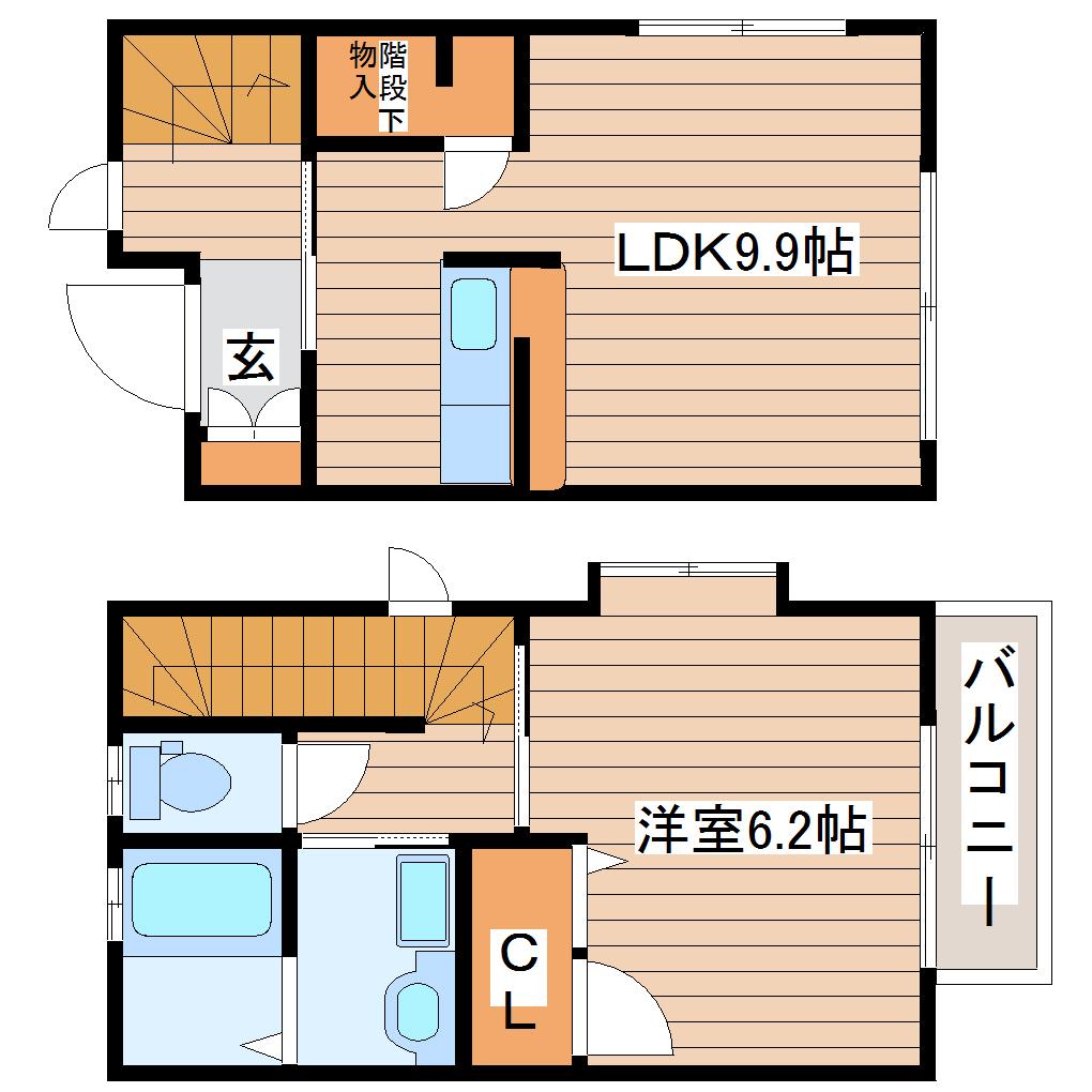 シャーメゾンK(1LDK/1階)の間取り写真