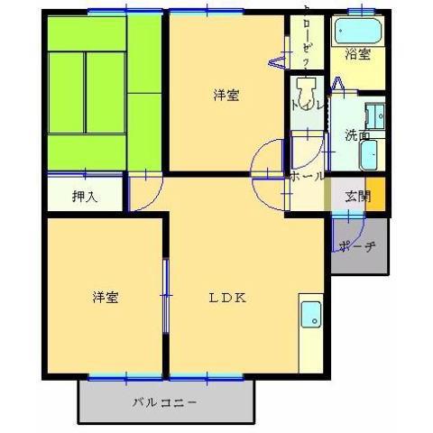 ウェルビラ新栄(3LDK/2階)の間取り写真