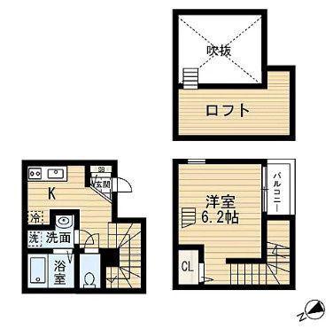 NANALIER(1K/1階)の間取り写真