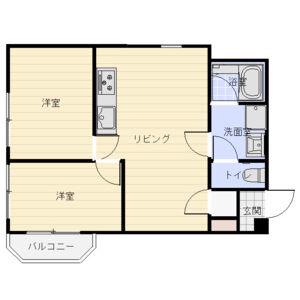 テラスレジデンス鳴海(3DK/8階)の間取り写真