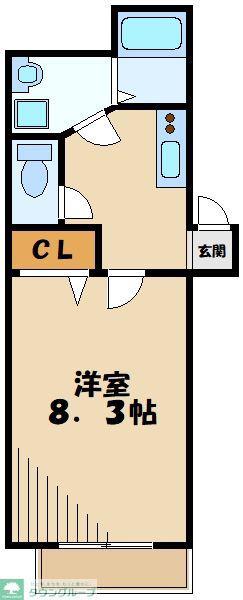 フォレ ノアール(1K/2階)の間取り写真