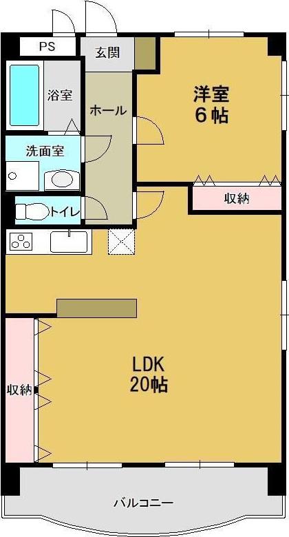 クレール浜松I(1LDK/3階)の間取り写真