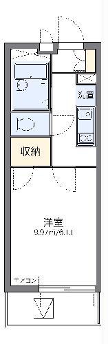 レオパレスタウンコート(1K/3階)の間取り写真