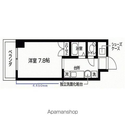 バウスクロス福岡別府(1K/3階)の間取り写真