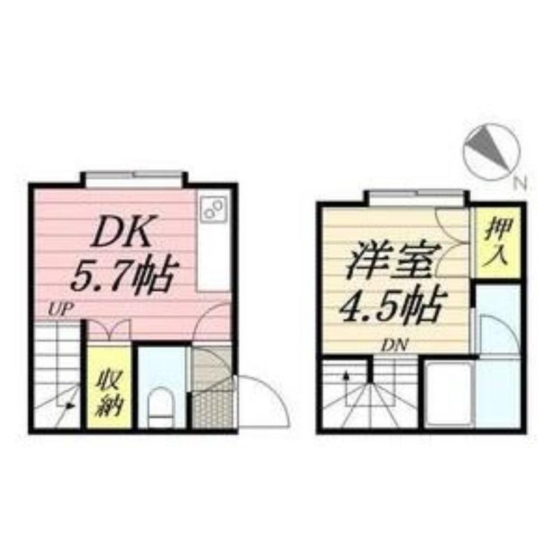 フレグランス東札幌(1LDK/2階)の間取り写真