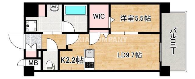 SUNNY PLACE(1LDK/6階)の間取り写真