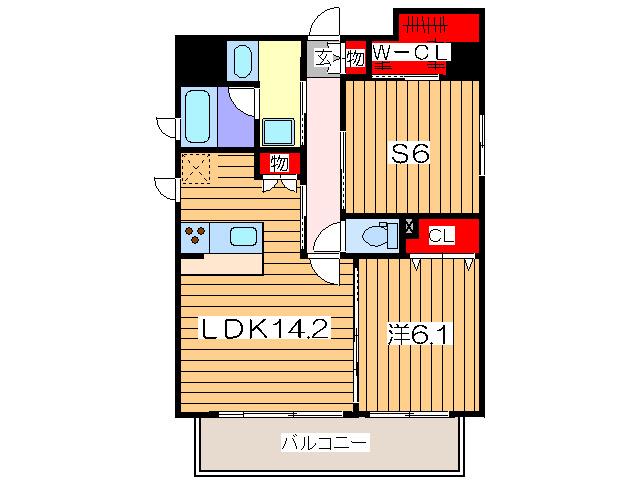レジデンス・スエヒロ・上本町(1SLDK/7階)の間取り写真