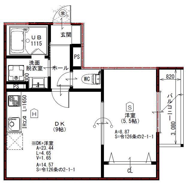 アート吹田泉町(1LDK/2階)の間取り写真