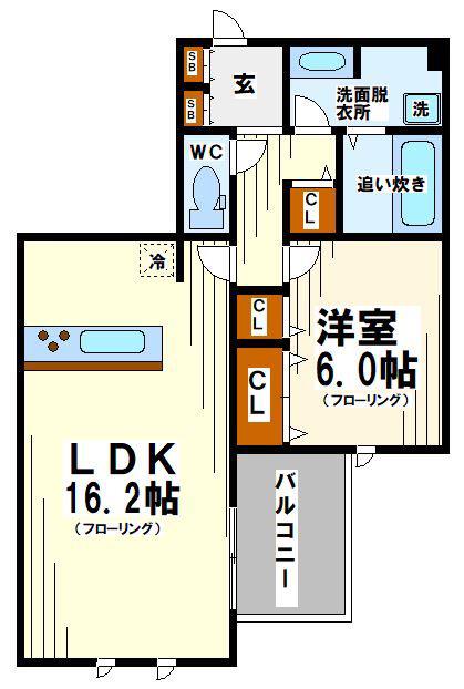 BEORC -ベオーク-(1LDK/1階)の間取り写真
