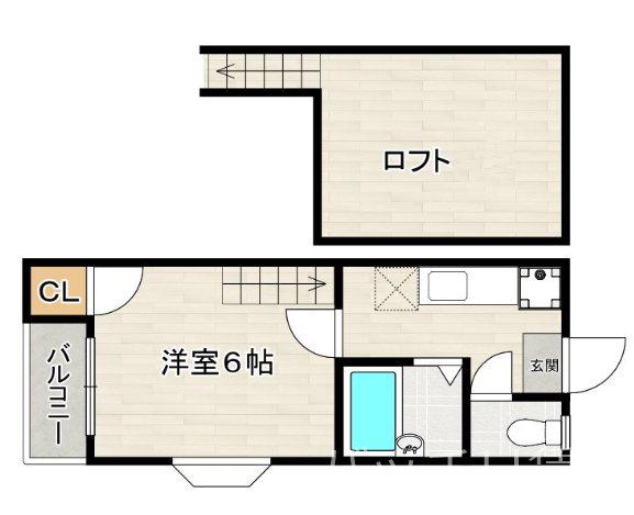 レティーフ田島(1K/2階)の間取り写真