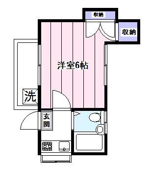 吉田ハイツII(1K/1階)の間取り写真
