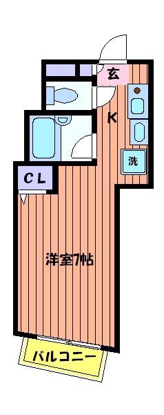 プレミア立川(1K/3階)の間取り写真