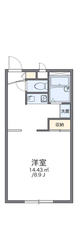 レオパレス信州IN-1(1K/1階)の間取り写真