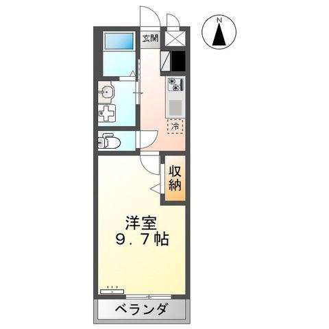 PLUS(1K/1階)の間取り写真