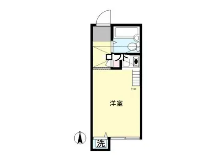 ヒルサイドテラス・マキ(ワンルーム/1階)の間取り写真