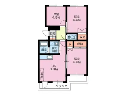 サンライフ75(3DK/2階)の間取り写真