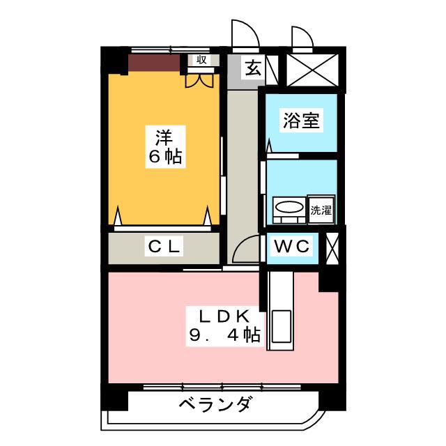 TS IORI(1LDK/7階)の間取り写真