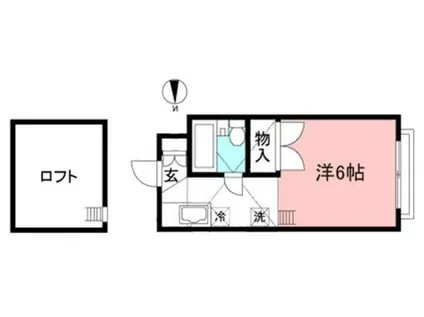 日野タカキコーポ(1K/2階)の間取り写真