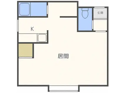 ラビリンス弐番館(1K/2階)の間取り写真