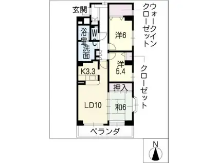 レールシティ熱田804号(3LDK/8階)の間取り写真