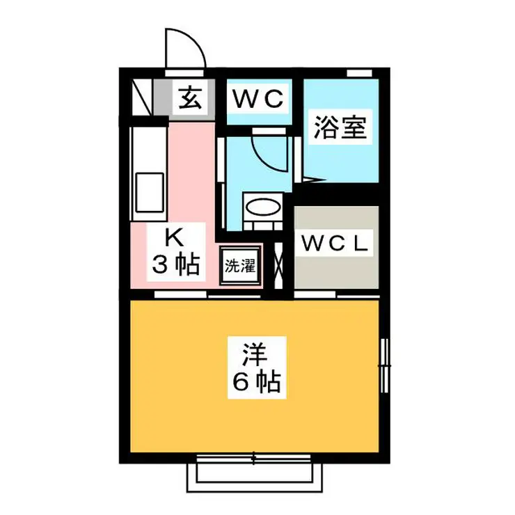 サニーハイツ新玉 2階階 間取り