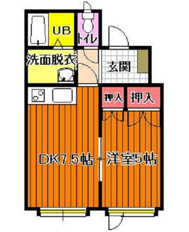 センチュリーコート(1DK/2階)の間取り写真