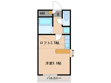 VILLA141(ワンルーム/2階)の間取り写真