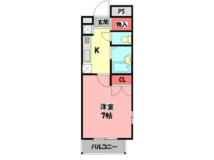 守口駅前敷島ビル(1K/3階)の間取り写真
