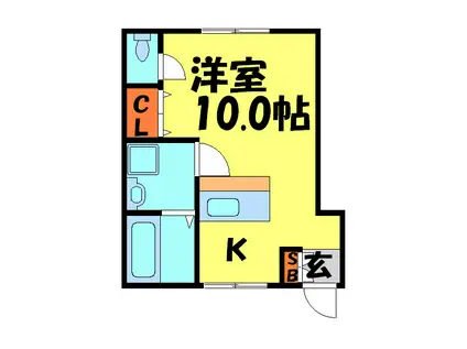 阪急宝塚線 川西能勢口駅 徒歩7分 1階建 築17年(1K/1階)の間取り写真