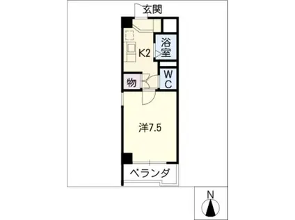 ウィステリア辰巳(1K/3階)の間取り写真