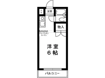 ヴィラ井口堂(ワンルーム/2階)の間取り写真