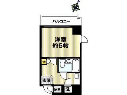 アニメイト神戸(ワンルーム/4階)の間取り写真