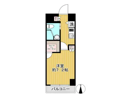 ヴェルステージ・武蔵小杉(1K/1階)の間取り写真
